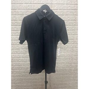 Free Assembly Mens Luxe Everyday Polo Shirt Black Soot XS FAMKT00438SP25A NEW